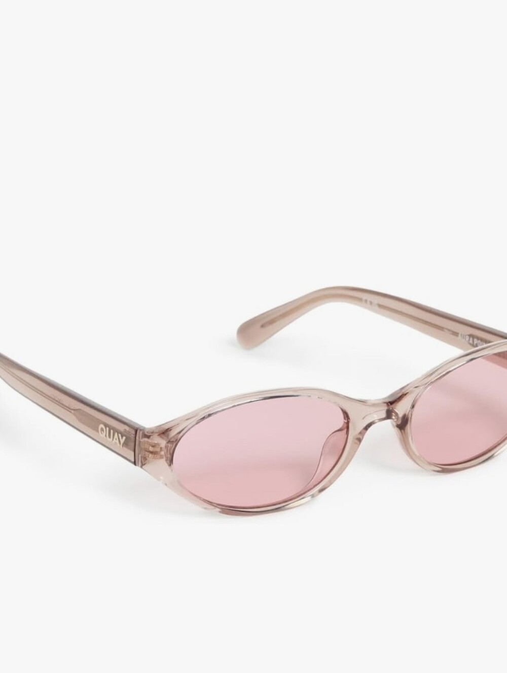 Quay Australia Aura Points Oval Sunglasses- Doe/Peony